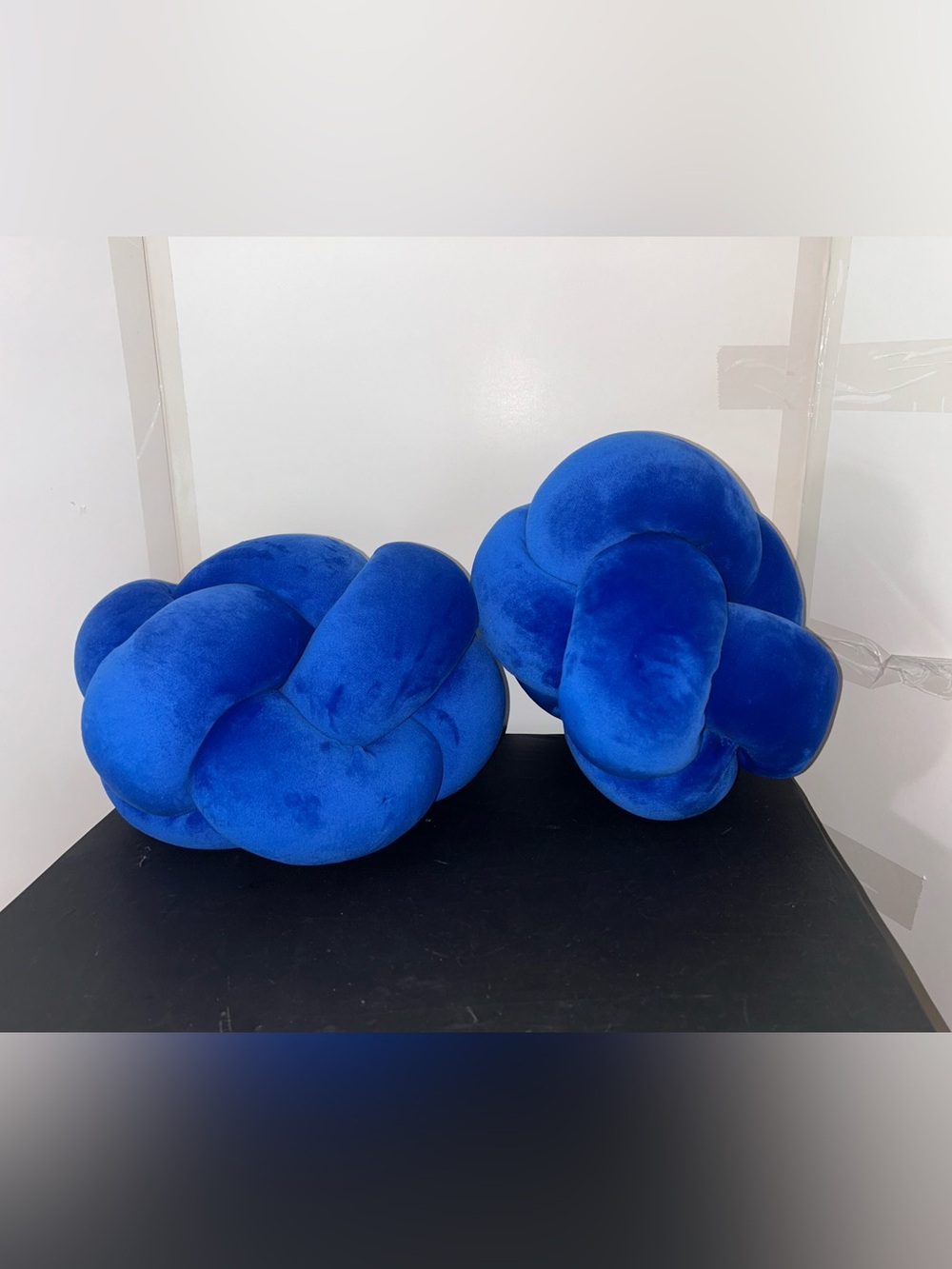 Target Royal Blue Plush Knot Pillow Pair